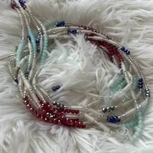 COPY - Waist beads TIE ON. Red white and blue